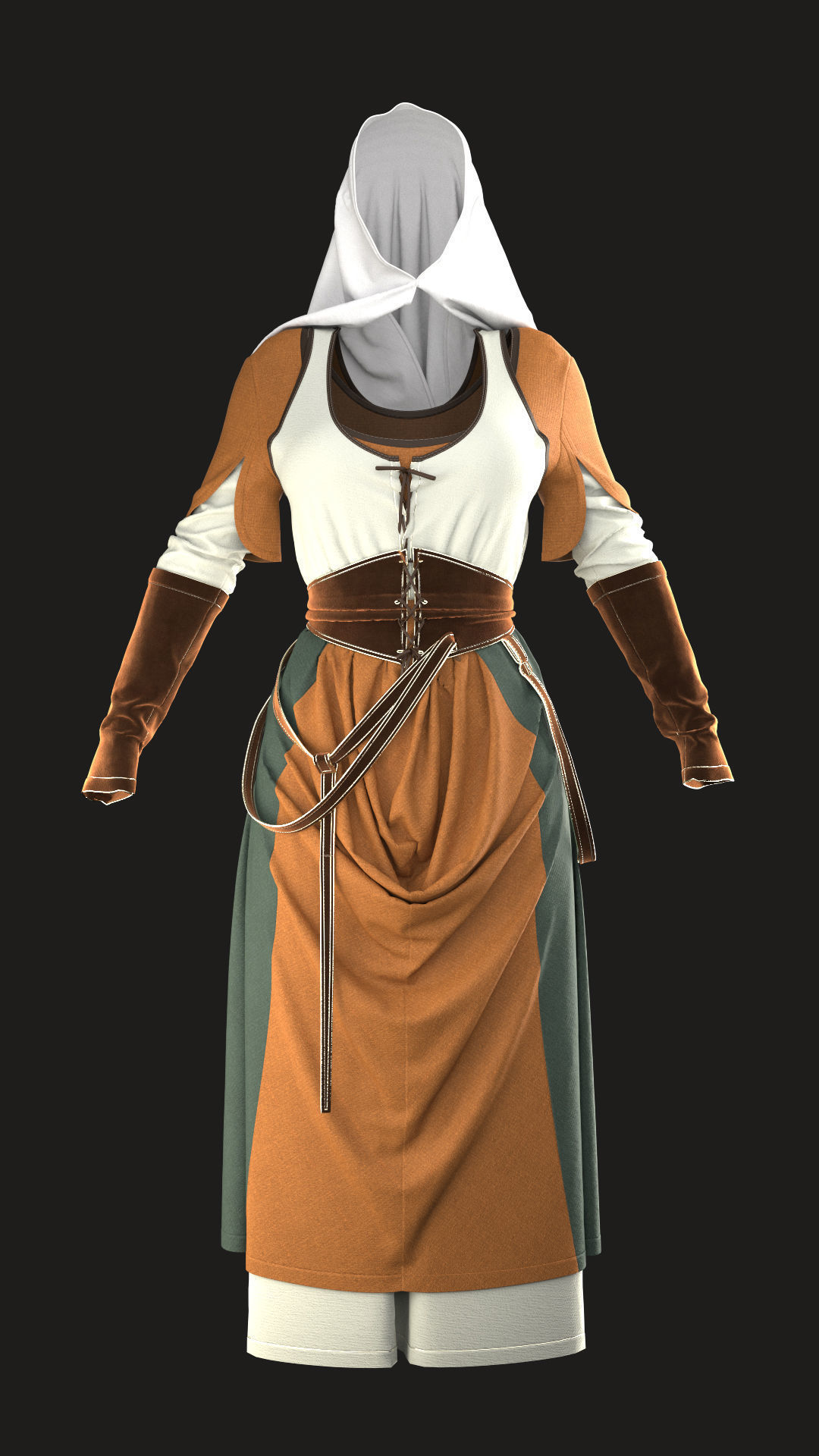 Medieval model of man and woman 3D Model Collection_1