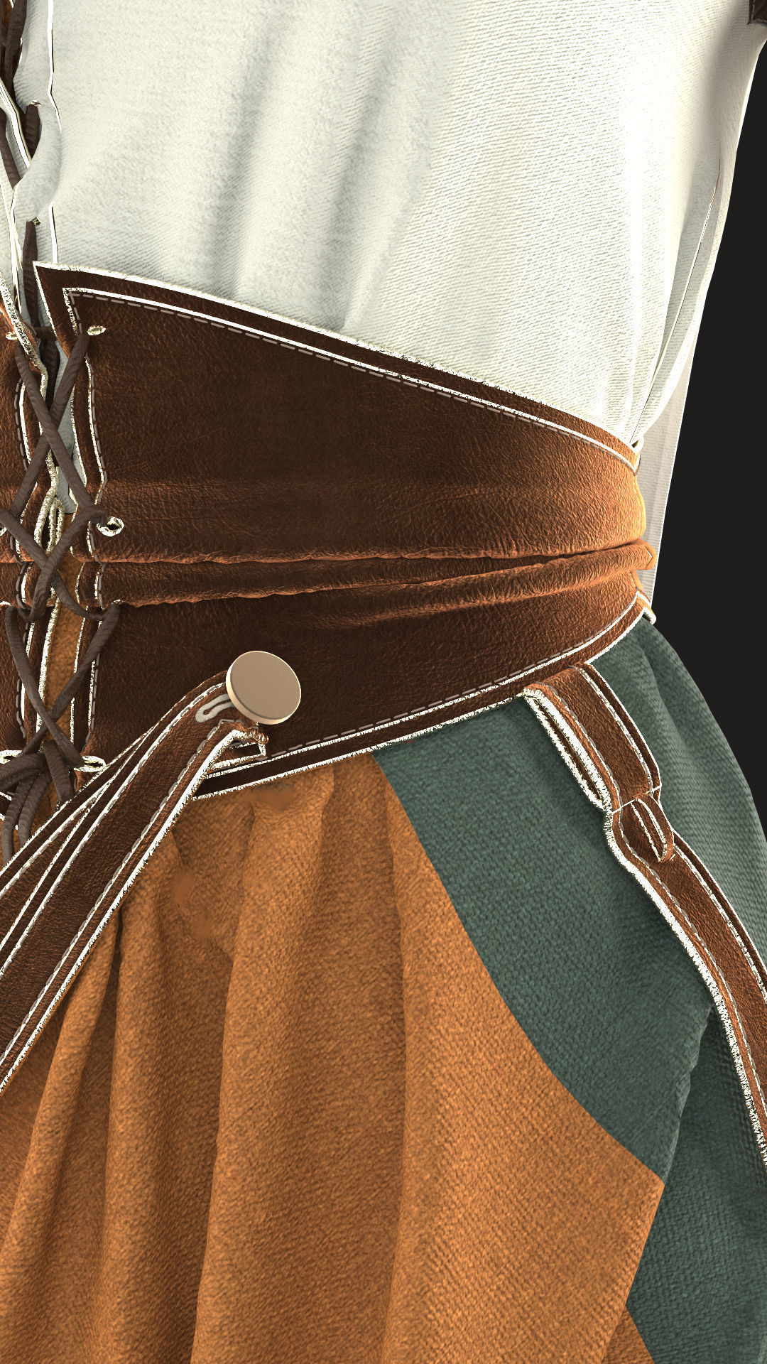 Medieval model of man and woman 3D Model Collection_5