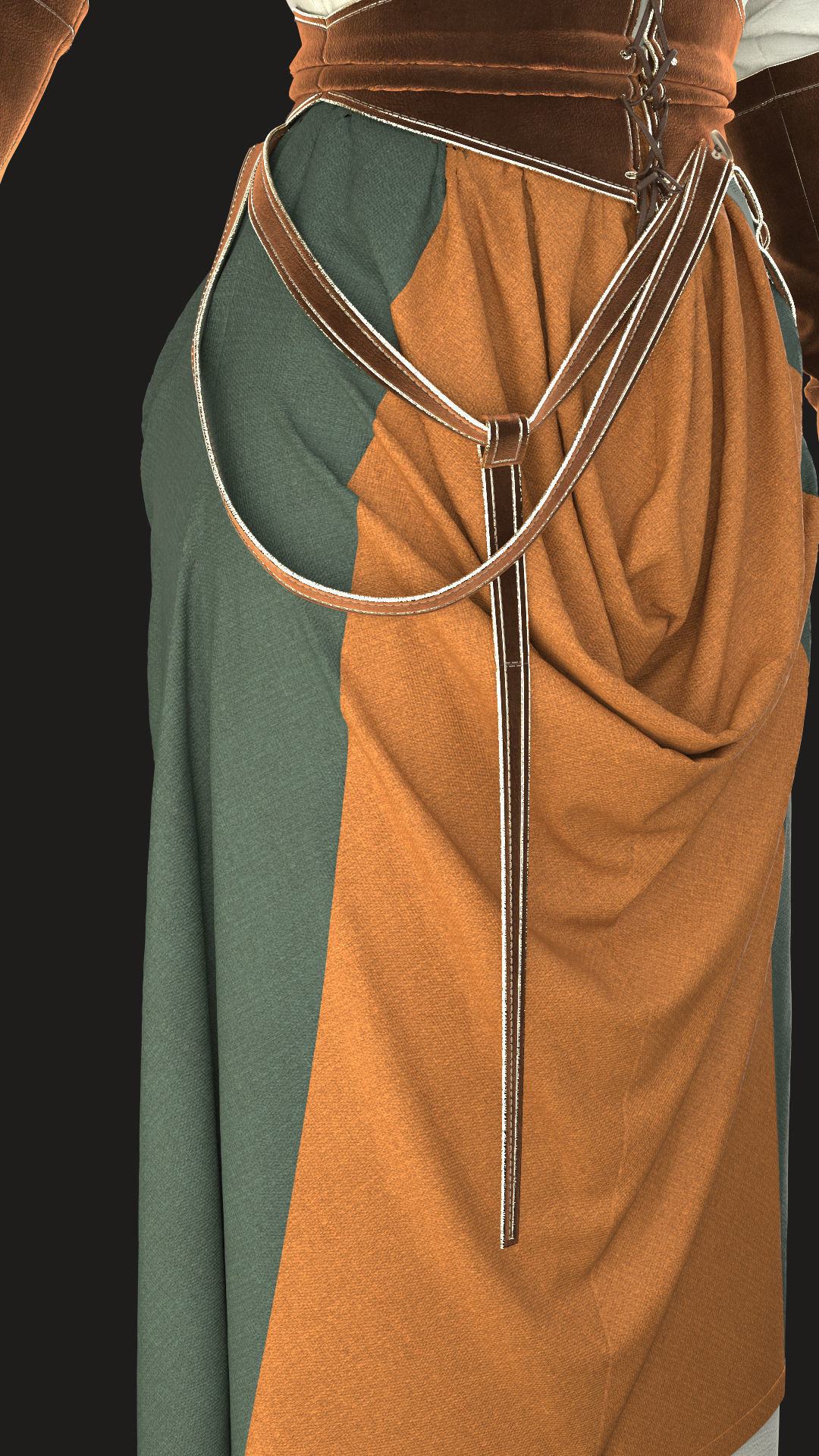 Medieval model of man and woman 3D Model Collection_6