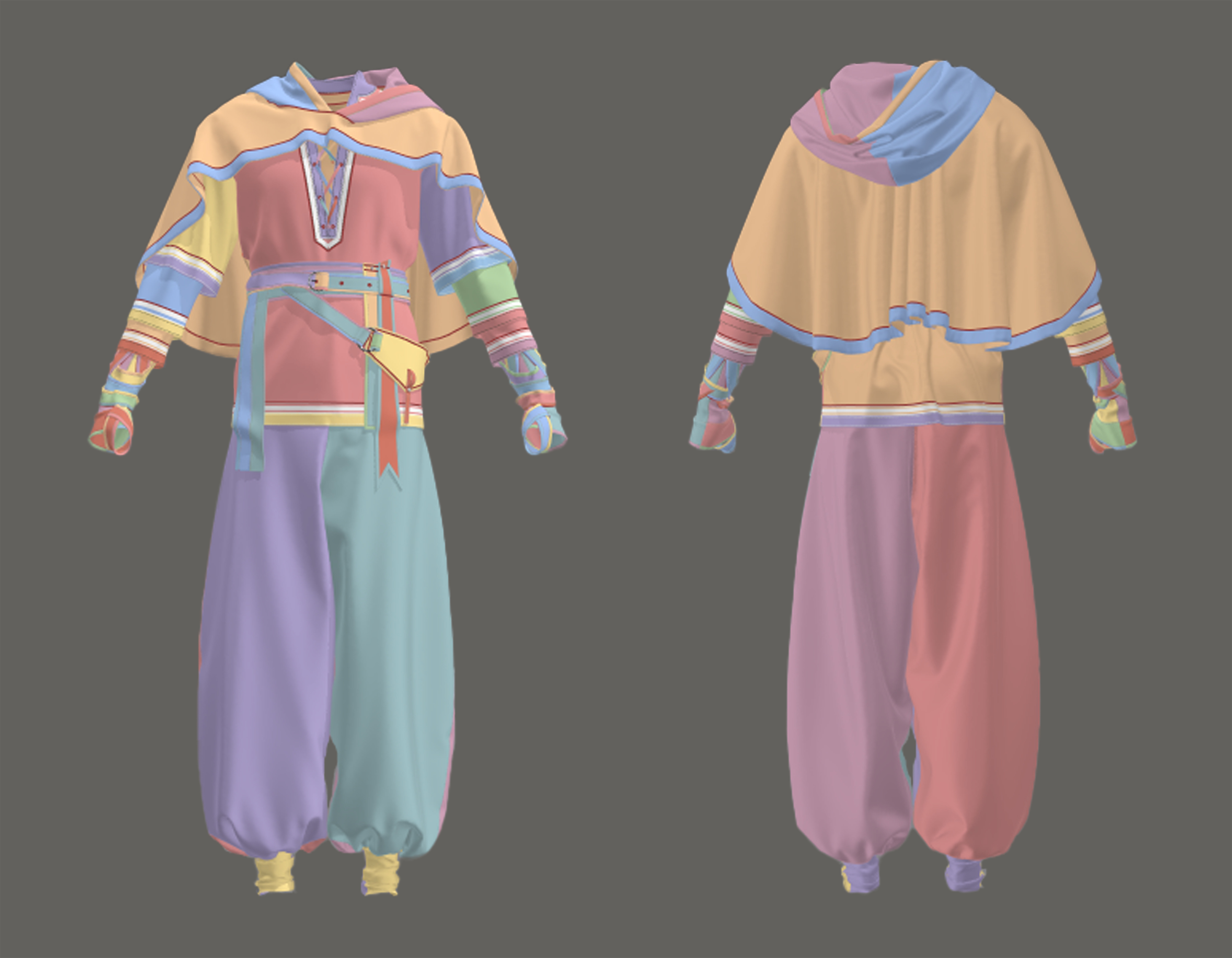 Medieval model of man and woman 3D Model Collection_18