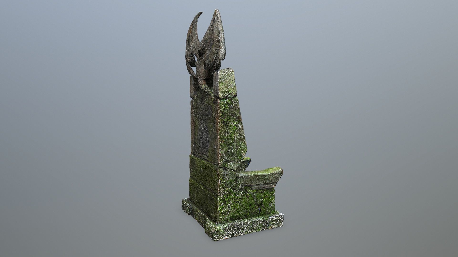 Devil Stone Throne Low-poly 3D model_8