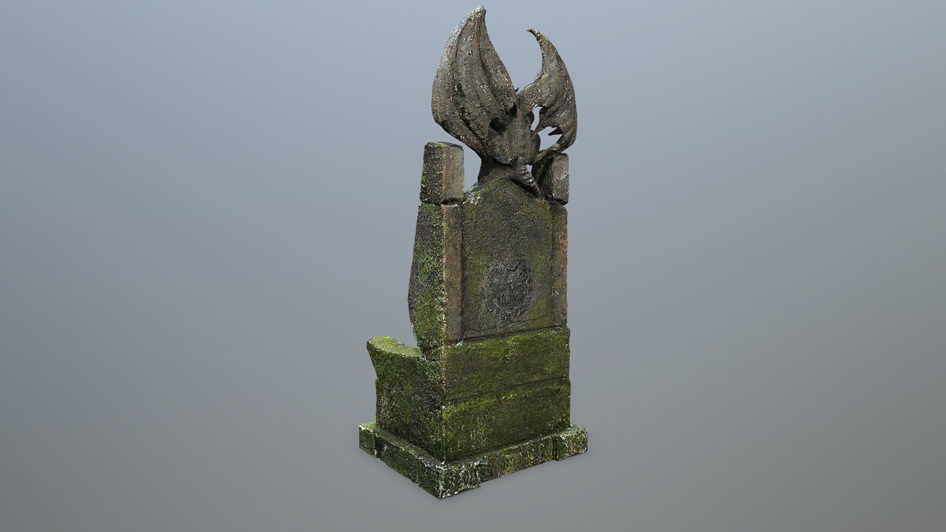 Devil Stone Throne Low-poly 3D model_6