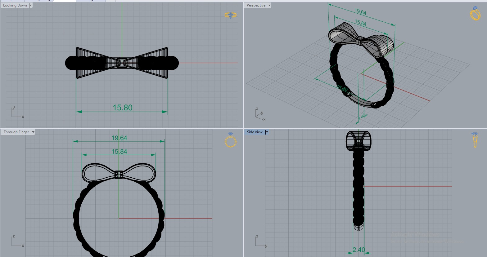 minimal ring code 001 3D print model_6