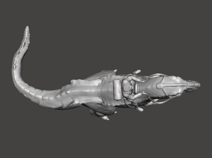 WOLFENSTEIN HITLER ON T-REX MINIATURE MODEL FIGURE SCIFI FANTASY 3D print model_8