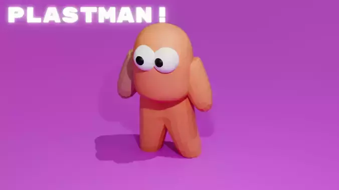 PLASTMAN Low-poly 3D model