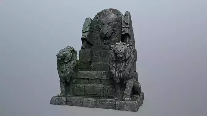 Lion Stone Throne
