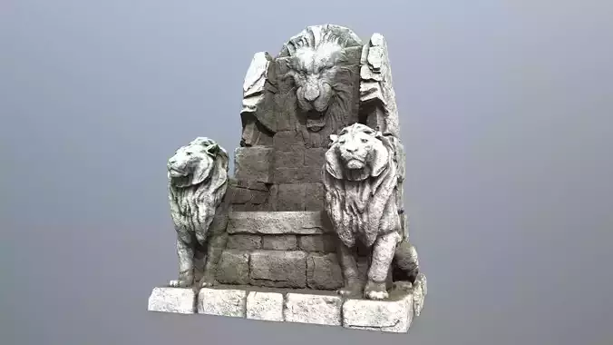 Lion Stone Throne