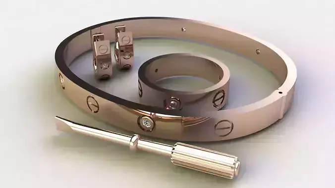 Cartier  Complement SCREWDRIVER  Jewelery 3D printed model  3D print model
