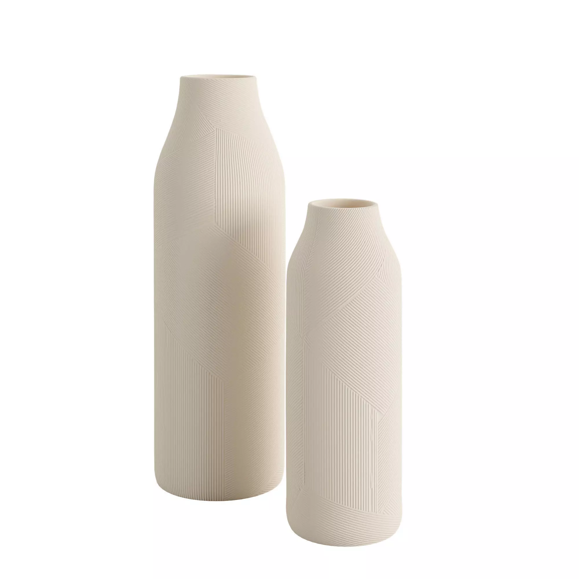 Textured Ceramic Vase 2 3D model_0