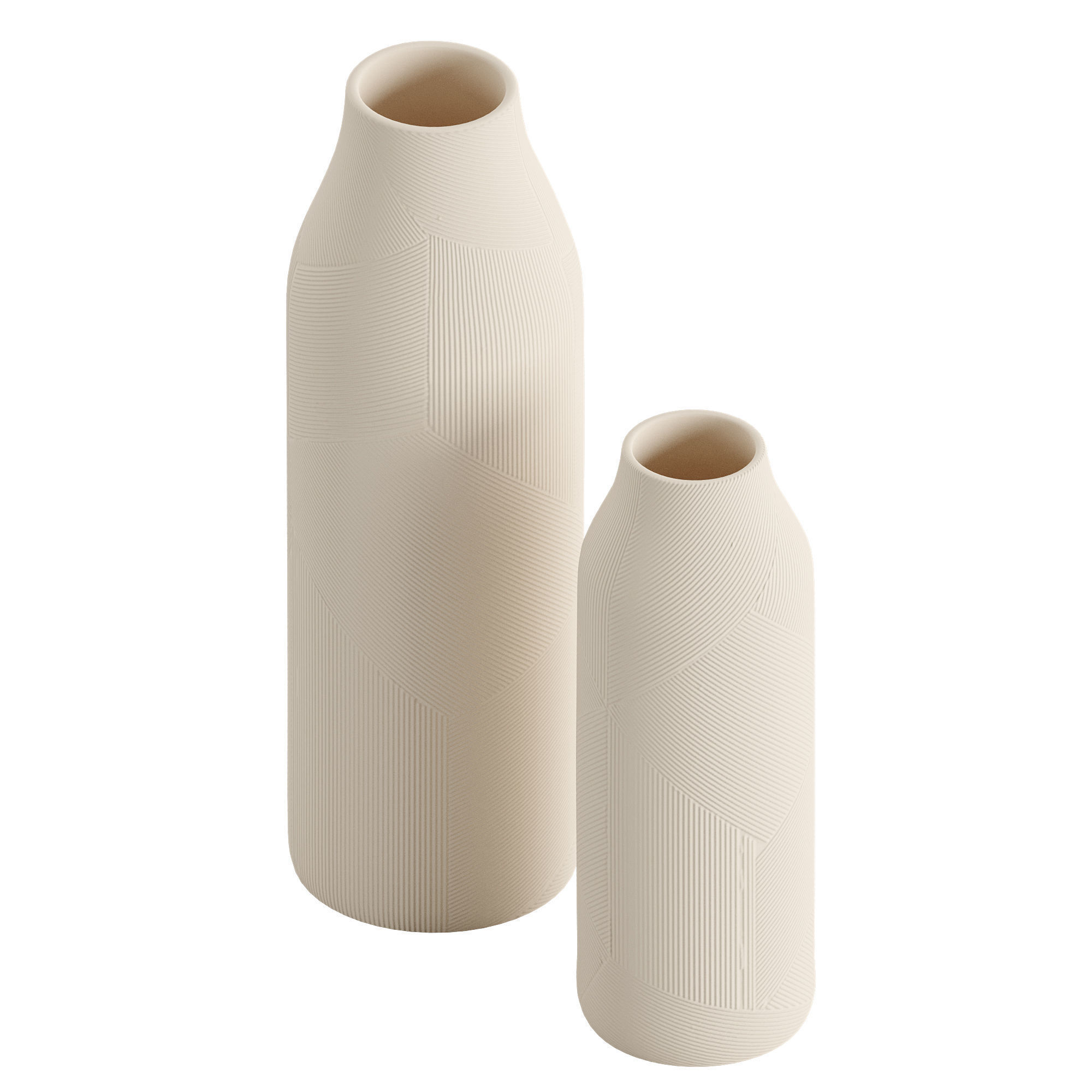 Textured Ceramic Vase 2 3D model_1
