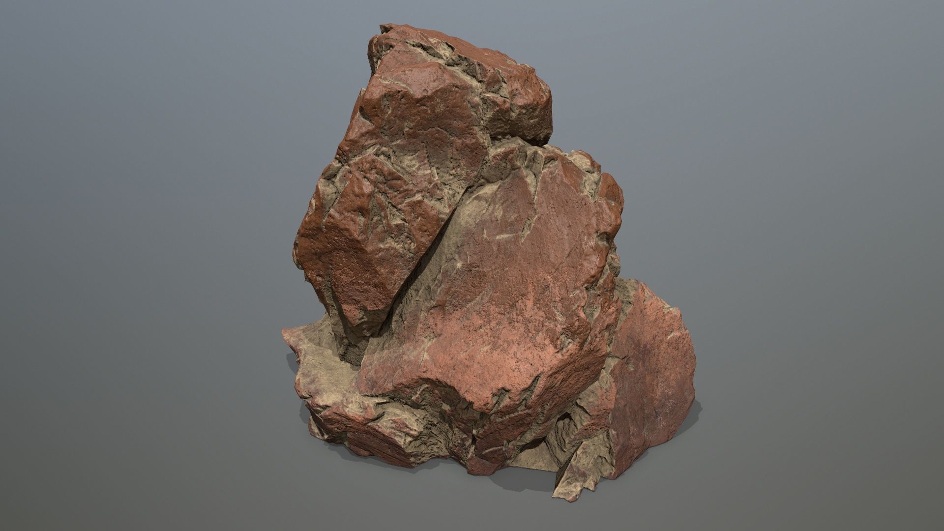 desert rocks Low-poly 3D model_14