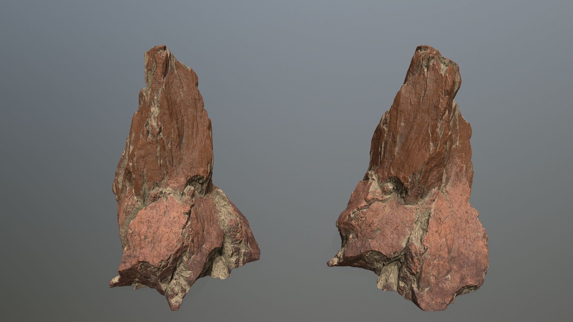 desert rocks Low-poly 3D model_6