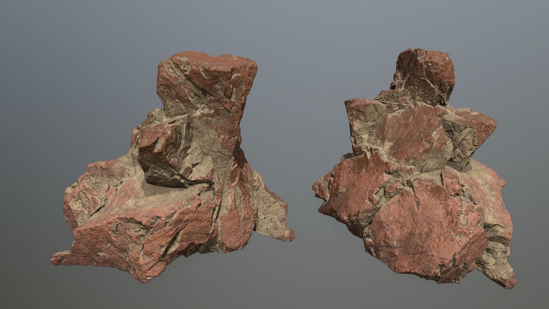 desert rocks Low-poly 3D model_7