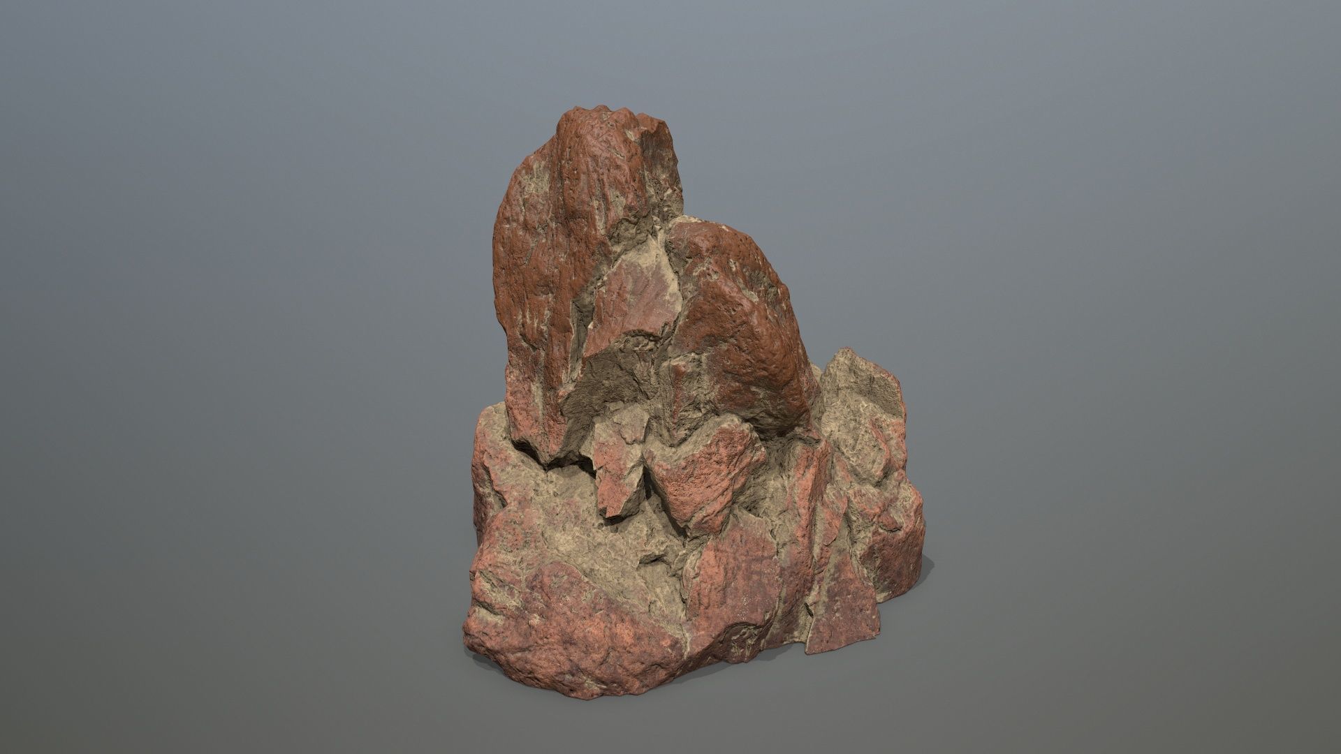desert rocks Low-poly 3D model_18
