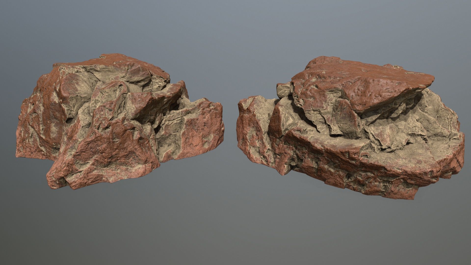 desert rocks Low-poly 3D model_8