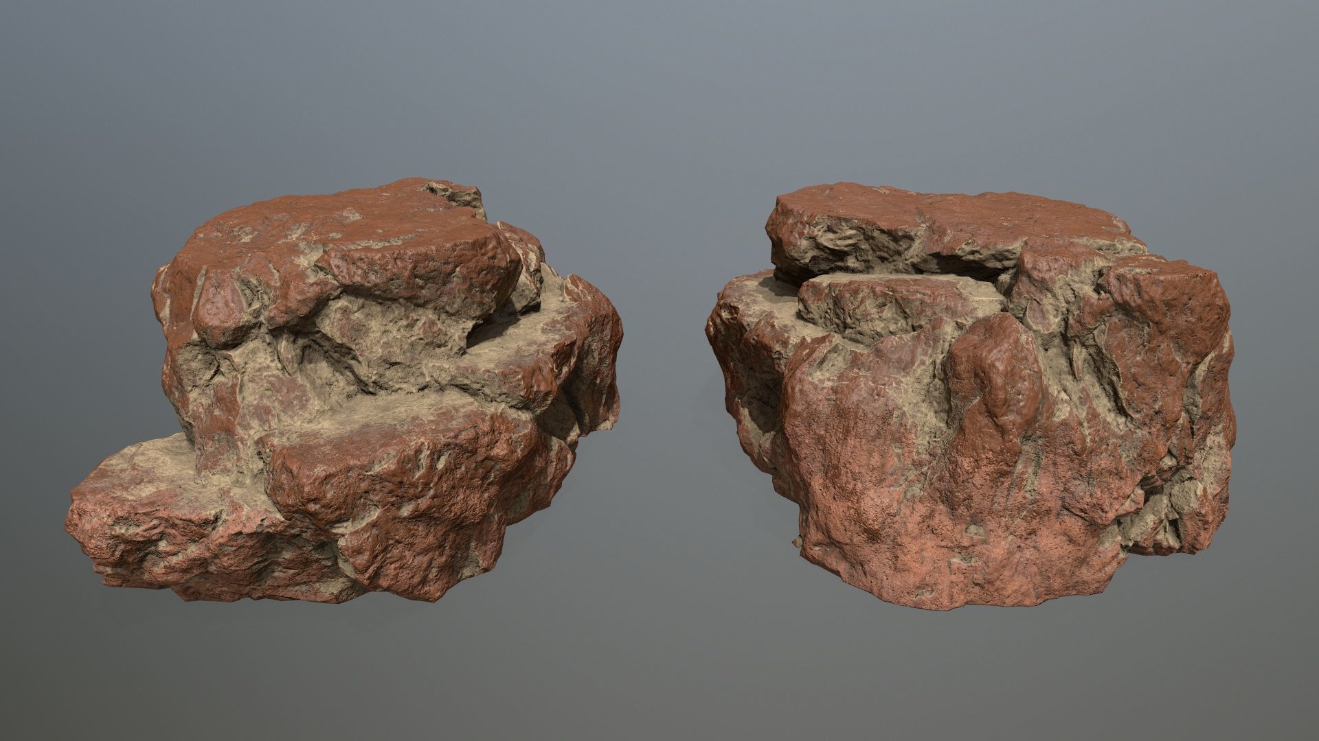 desert rocks Low-poly 3D model_3