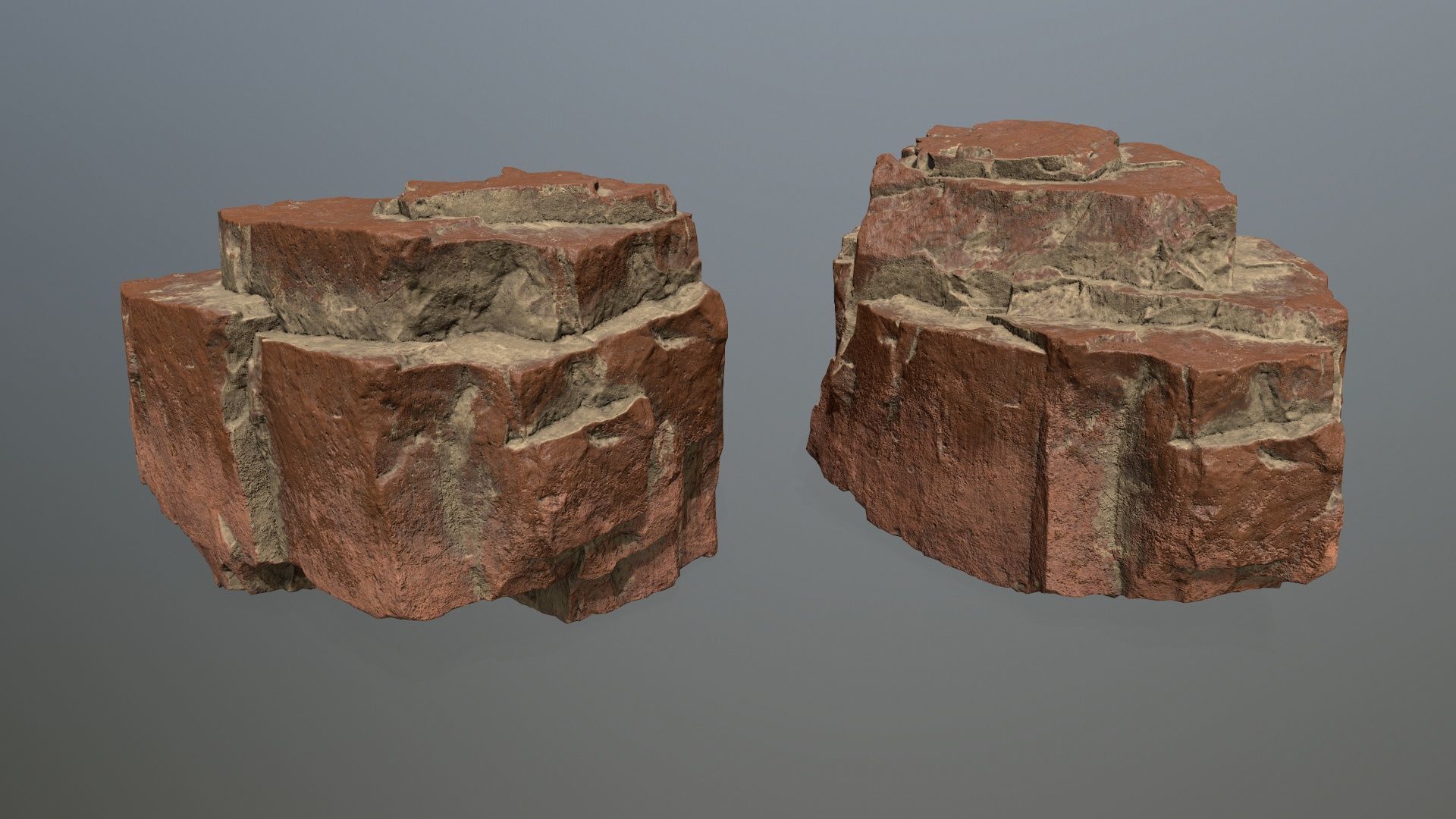desert rocks Low-poly 3D model_10