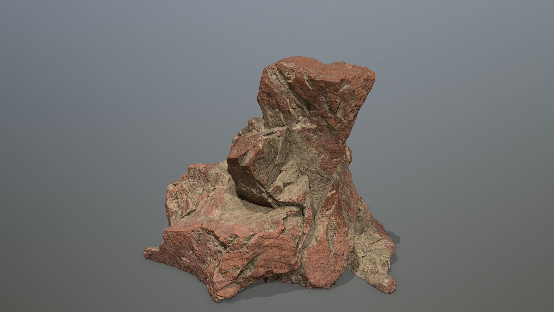 desert rocks Low-poly 3D model_16