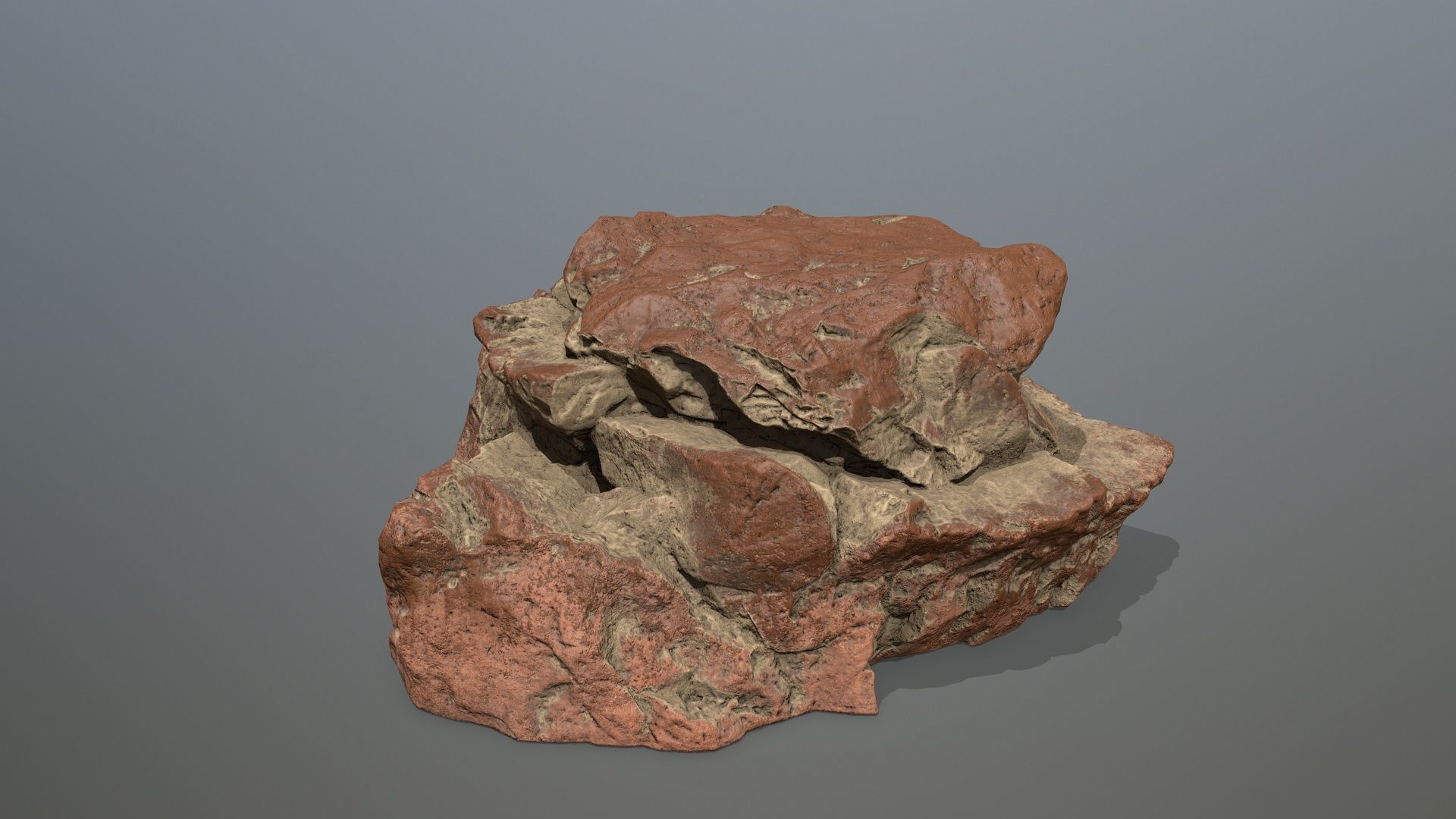 desert rocks Low-poly 3D model_19