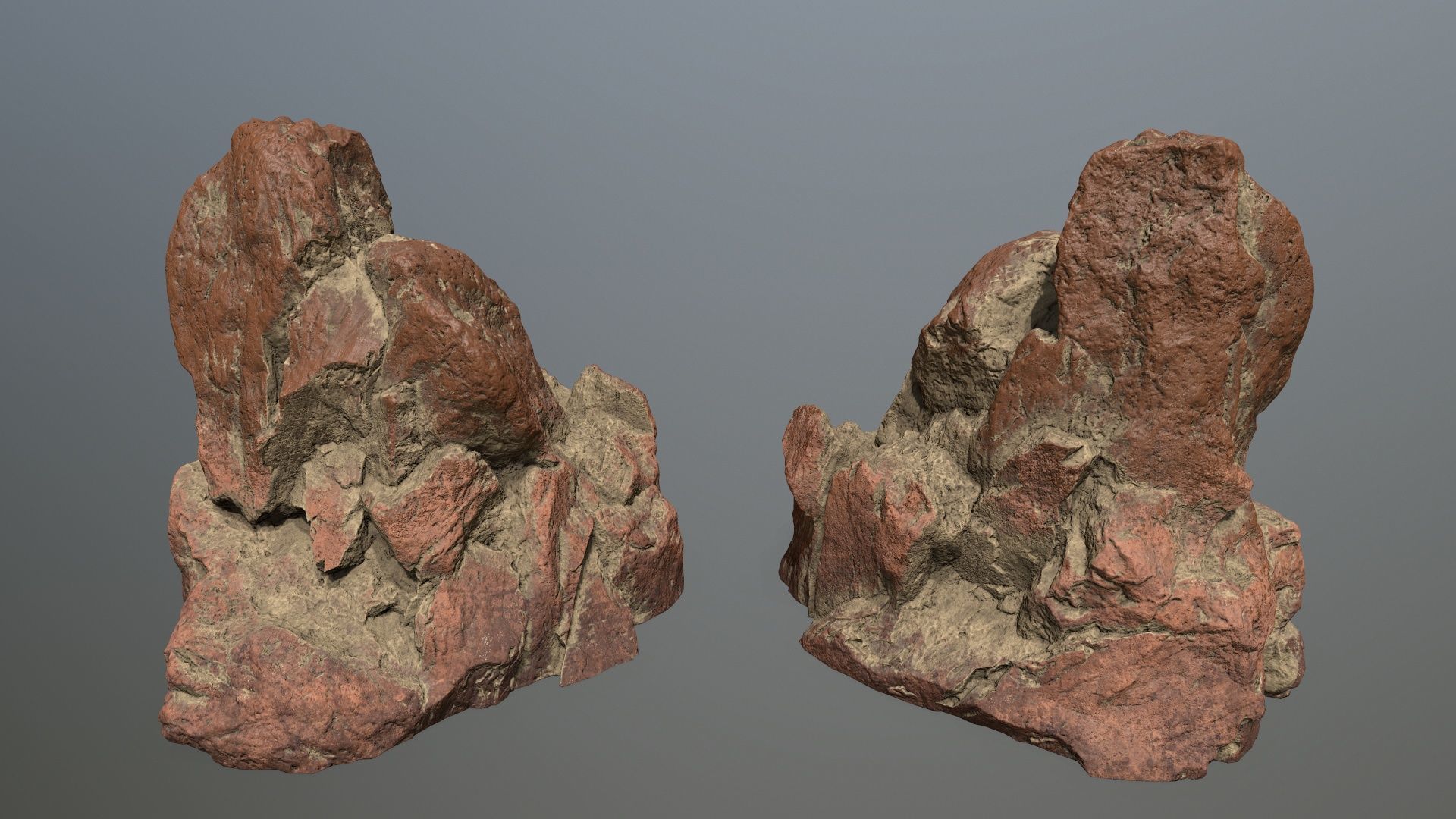 desert rocks Low-poly 3D model_12