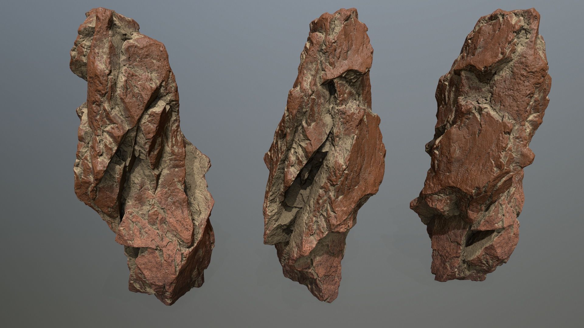 desert rocks Low-poly 3D model_11