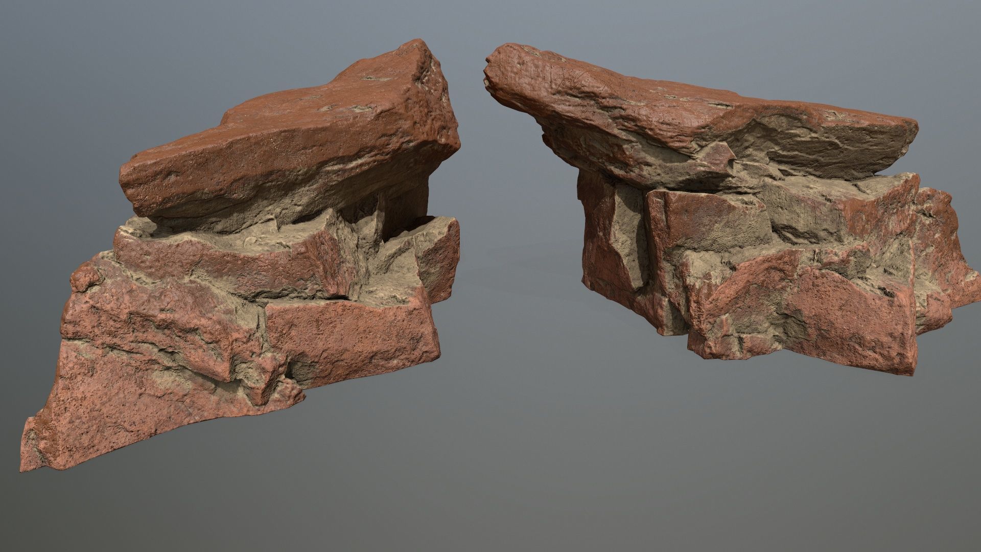 desert rocks Low-poly 3D model_9
