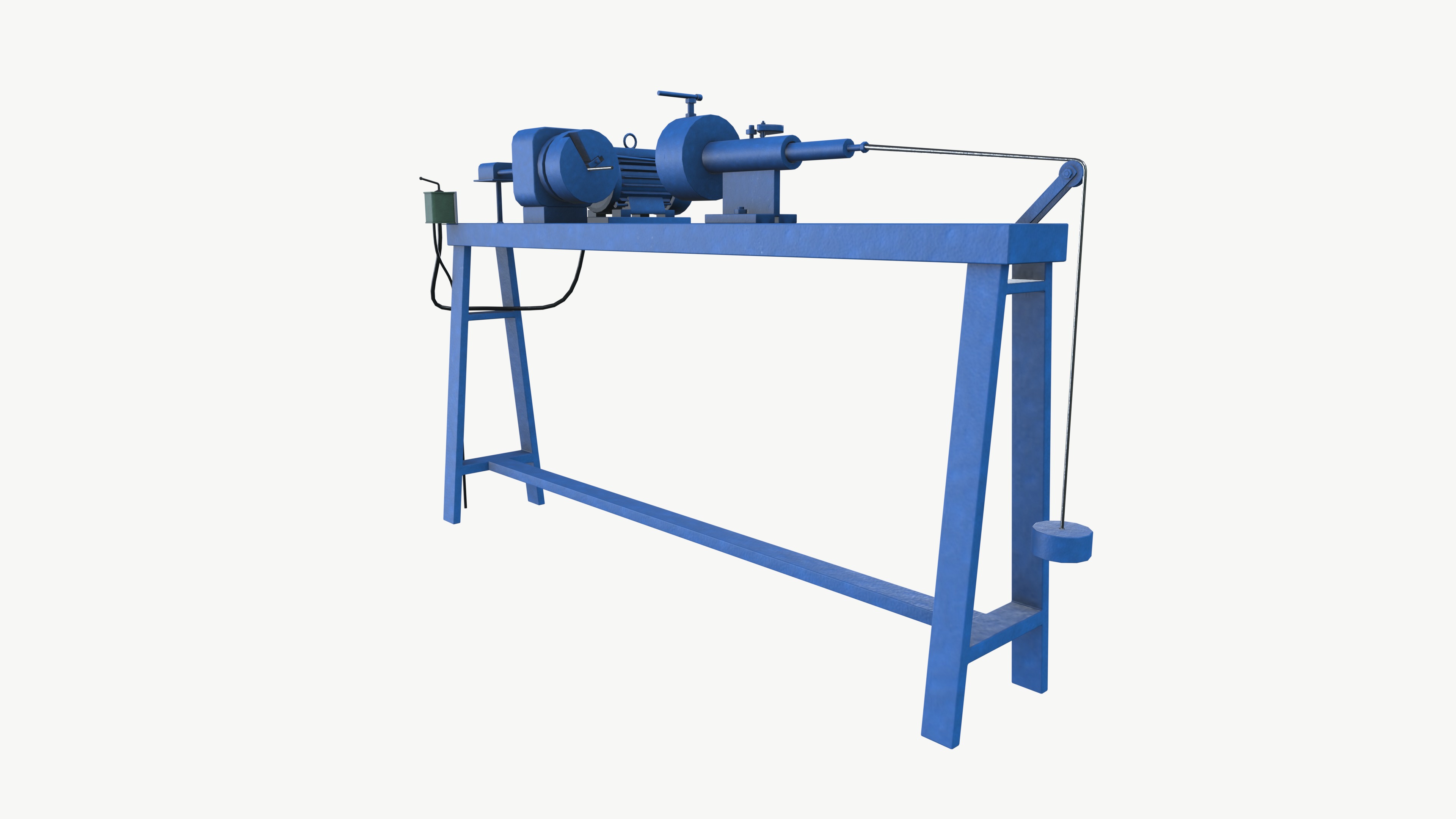 Small Winding Machine Low-poly 3D model_6