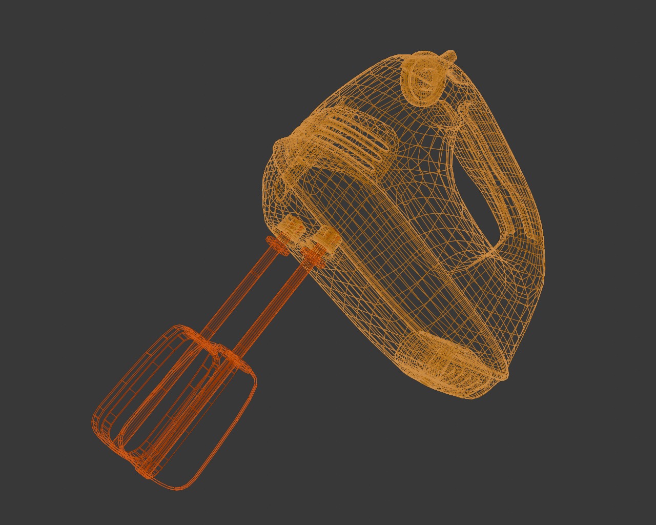Hand Mixer 3D model_2