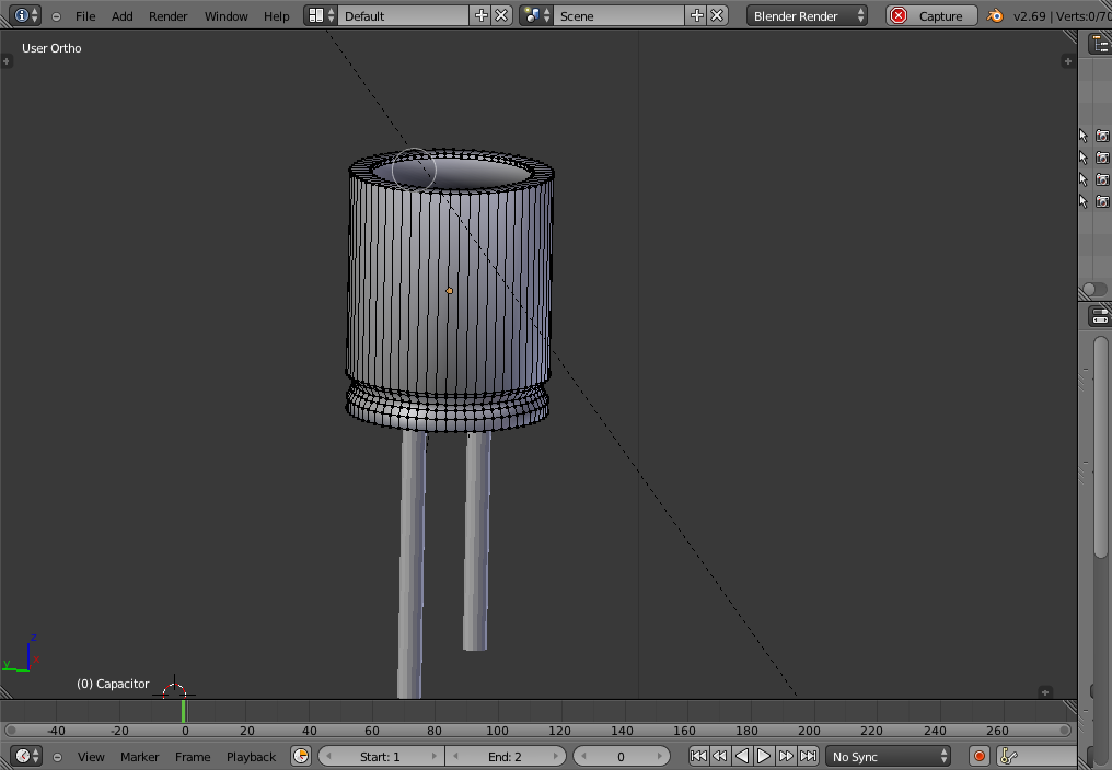 Capacitor Free 3D model_2