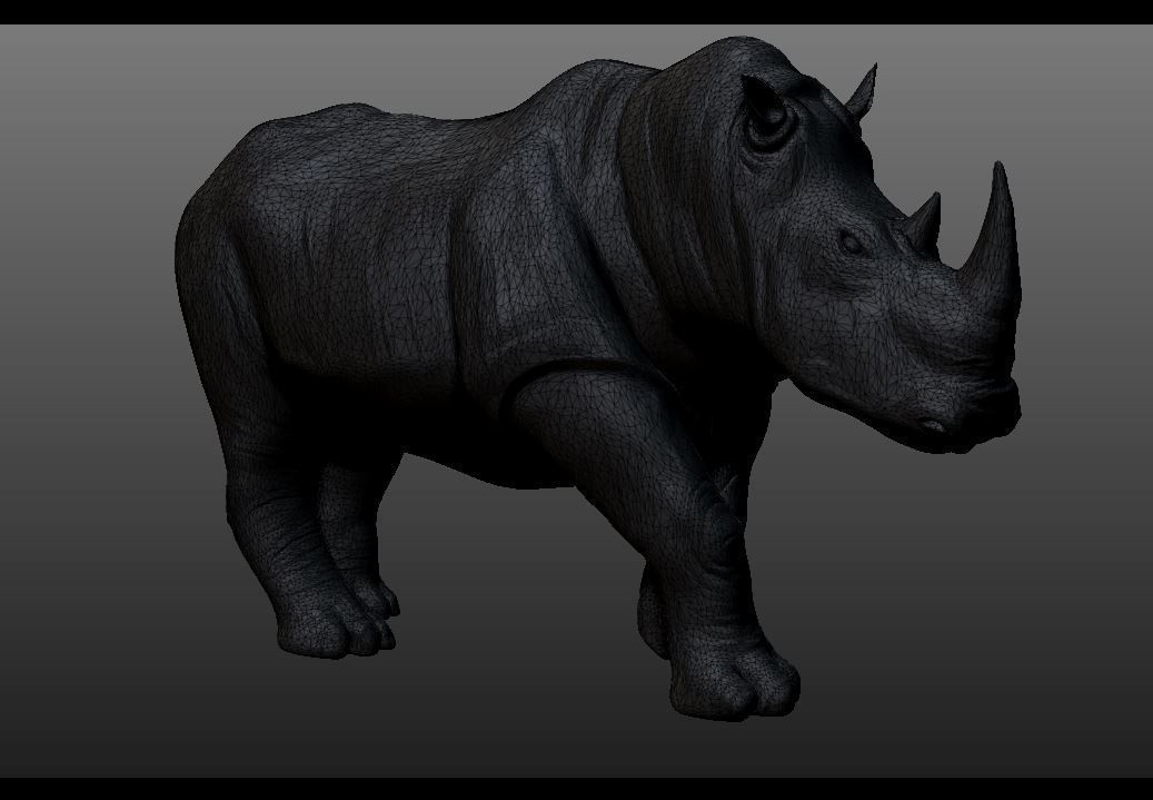 Printable rhino 3D print model_3