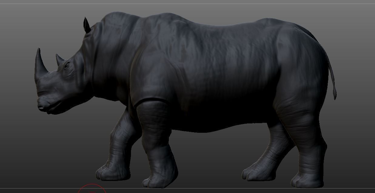 Printable rhino 3D print model_1