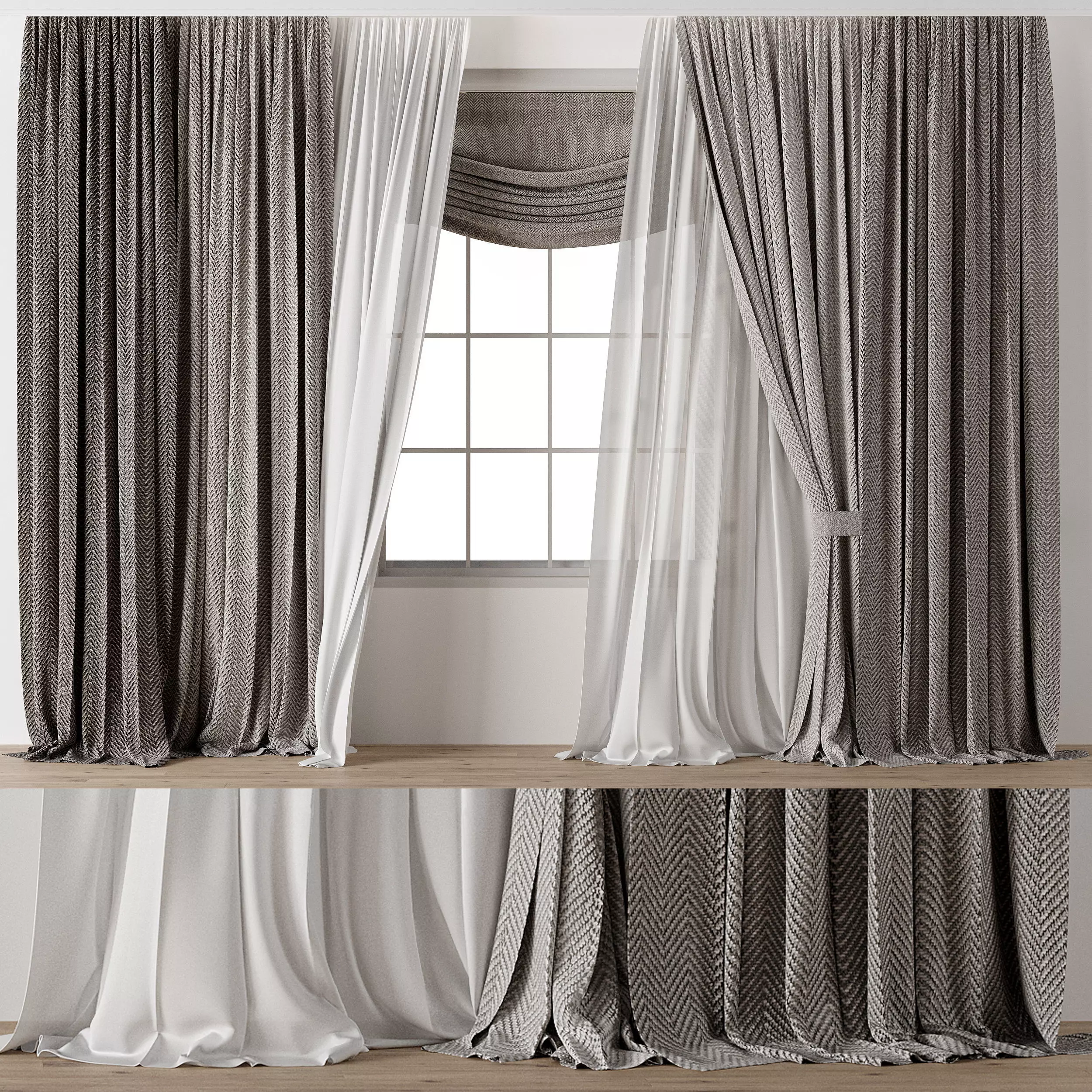Curtain modern 8 3D model_0