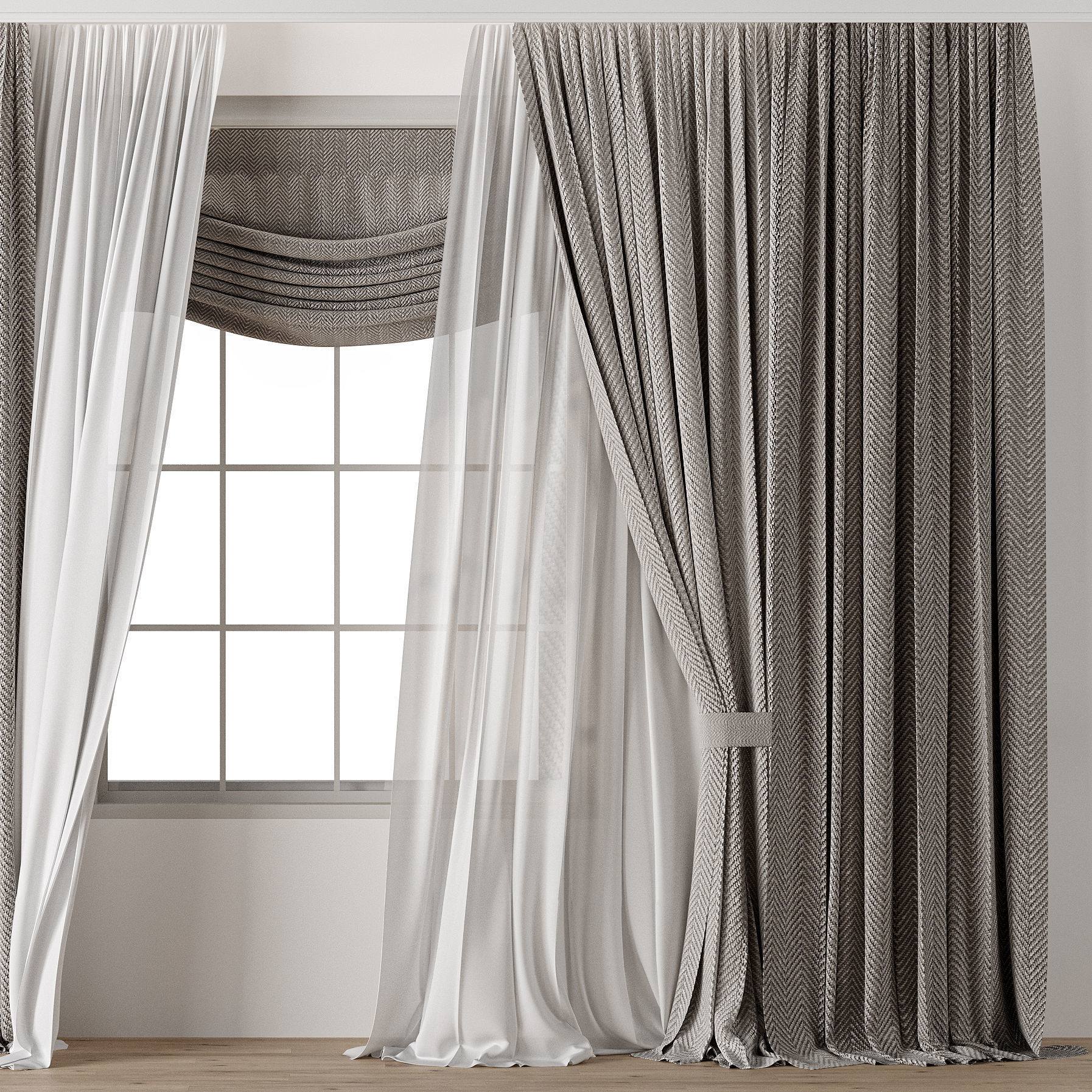 Curtain modern 8 3D model_11