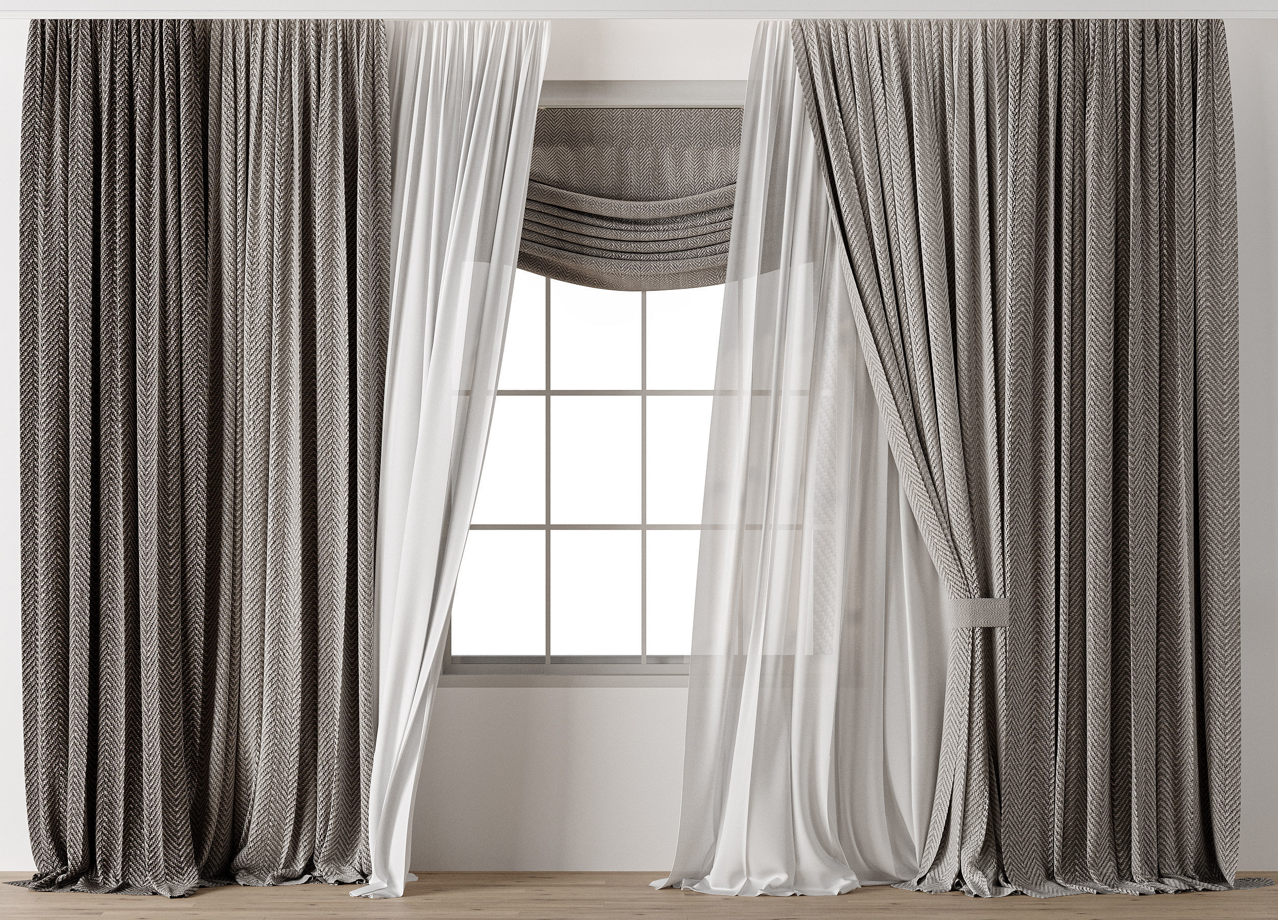 Curtain modern 8 3D model_12
