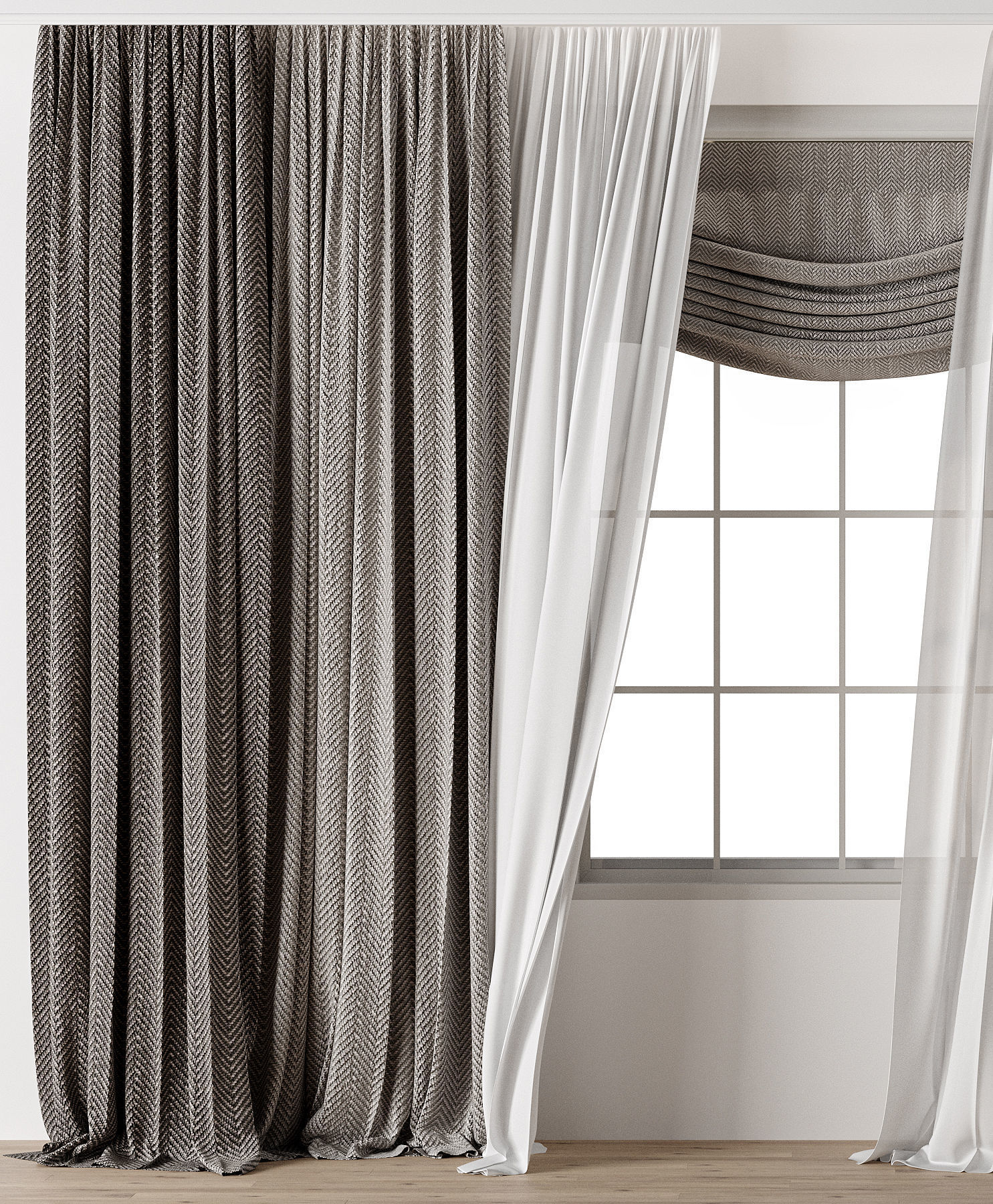 Curtain modern 8 3D model_10