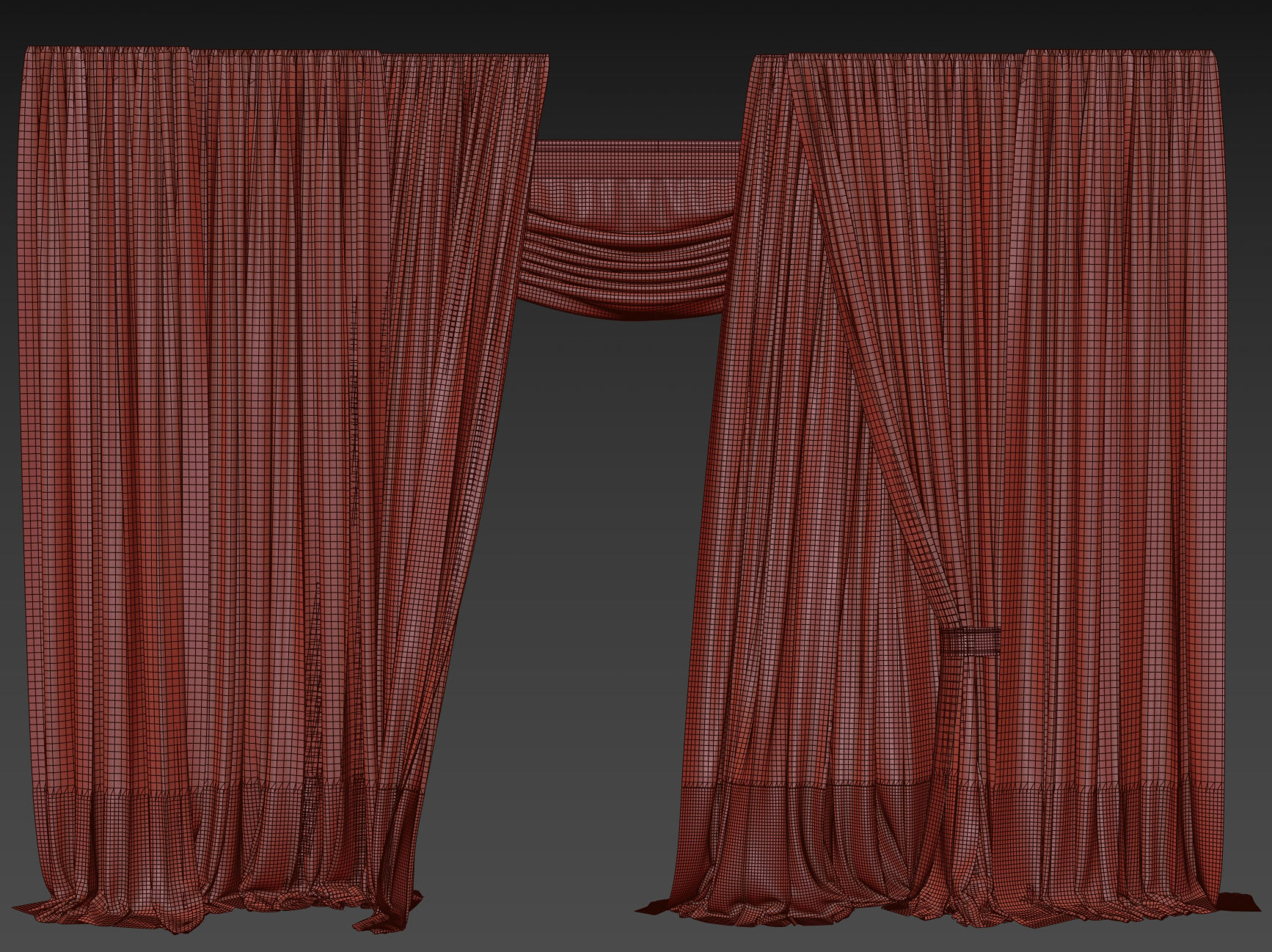 Curtain modern 8 3D model_7