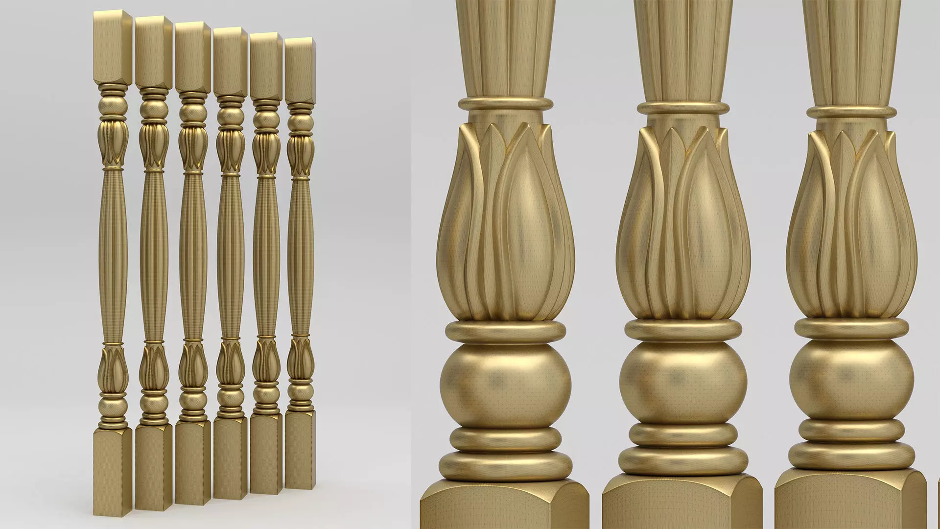 Carved Baluster 3D model_0