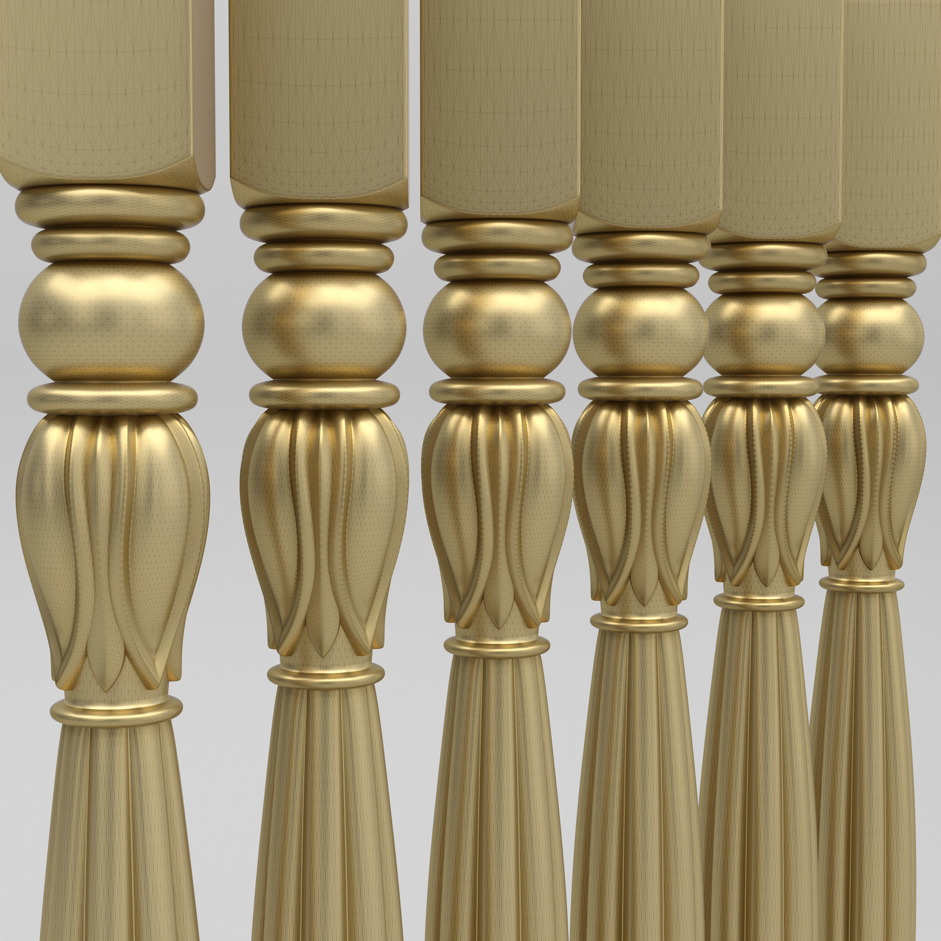 Carved Baluster 3D model_10