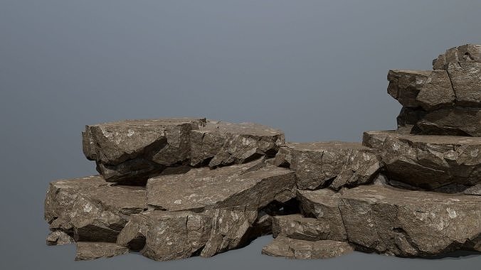 desert rocks Low-poly 3D model