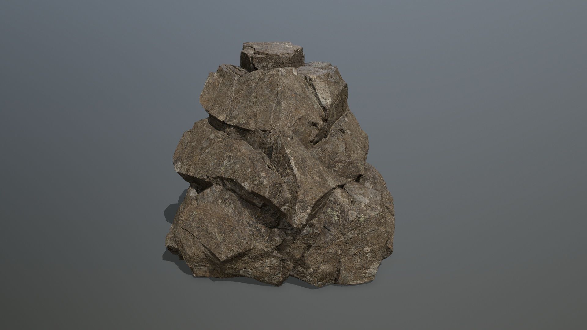 desert rocks Low-poly 3D model_2
