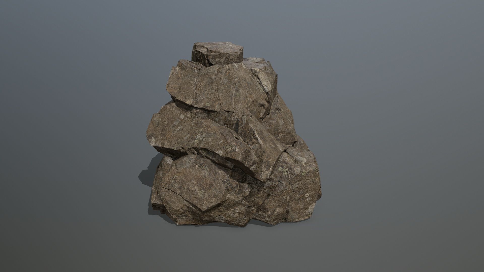desert rocks Low-poly 3D model_9