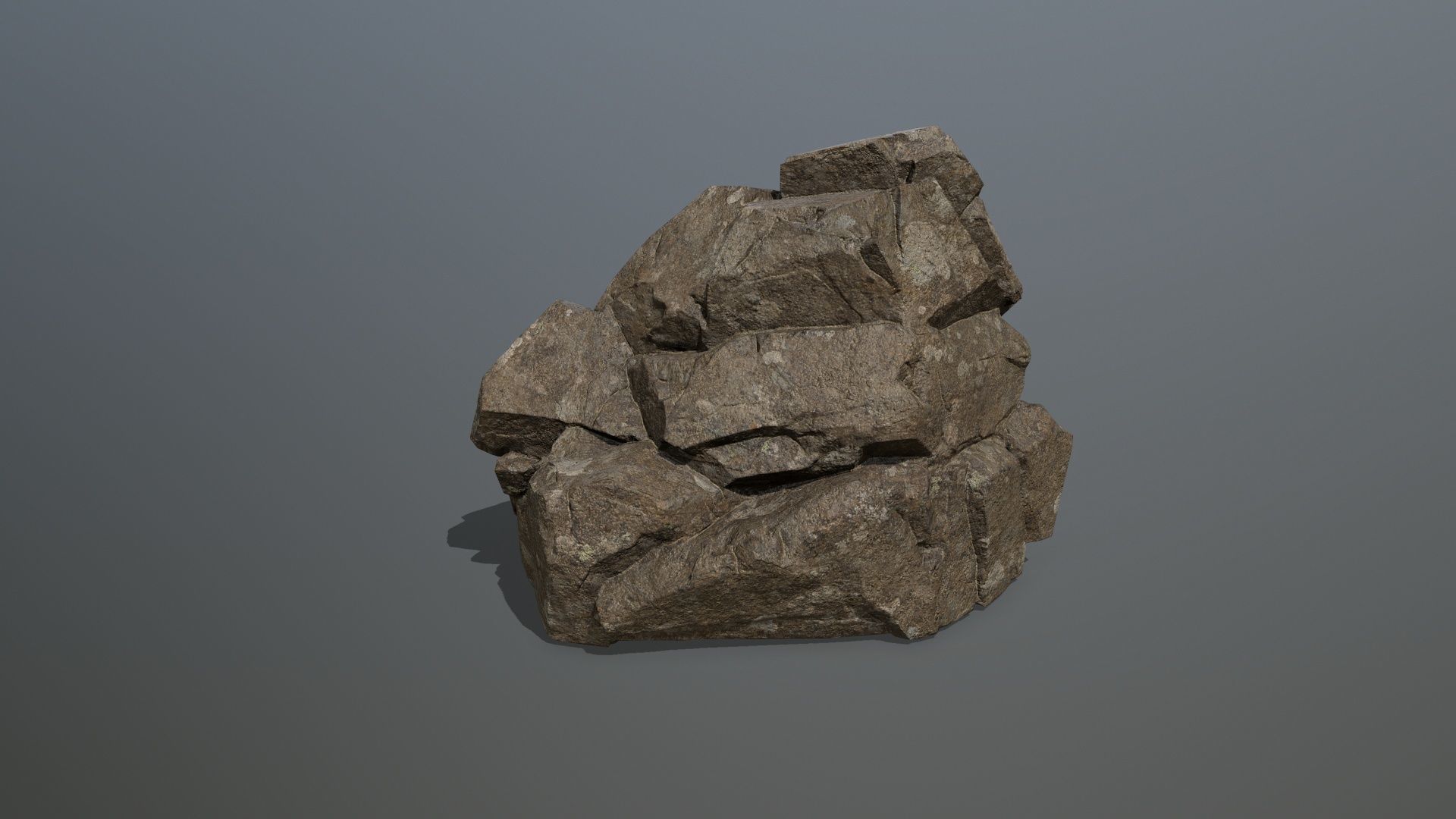 desert rocks Low-poly 3D model_7