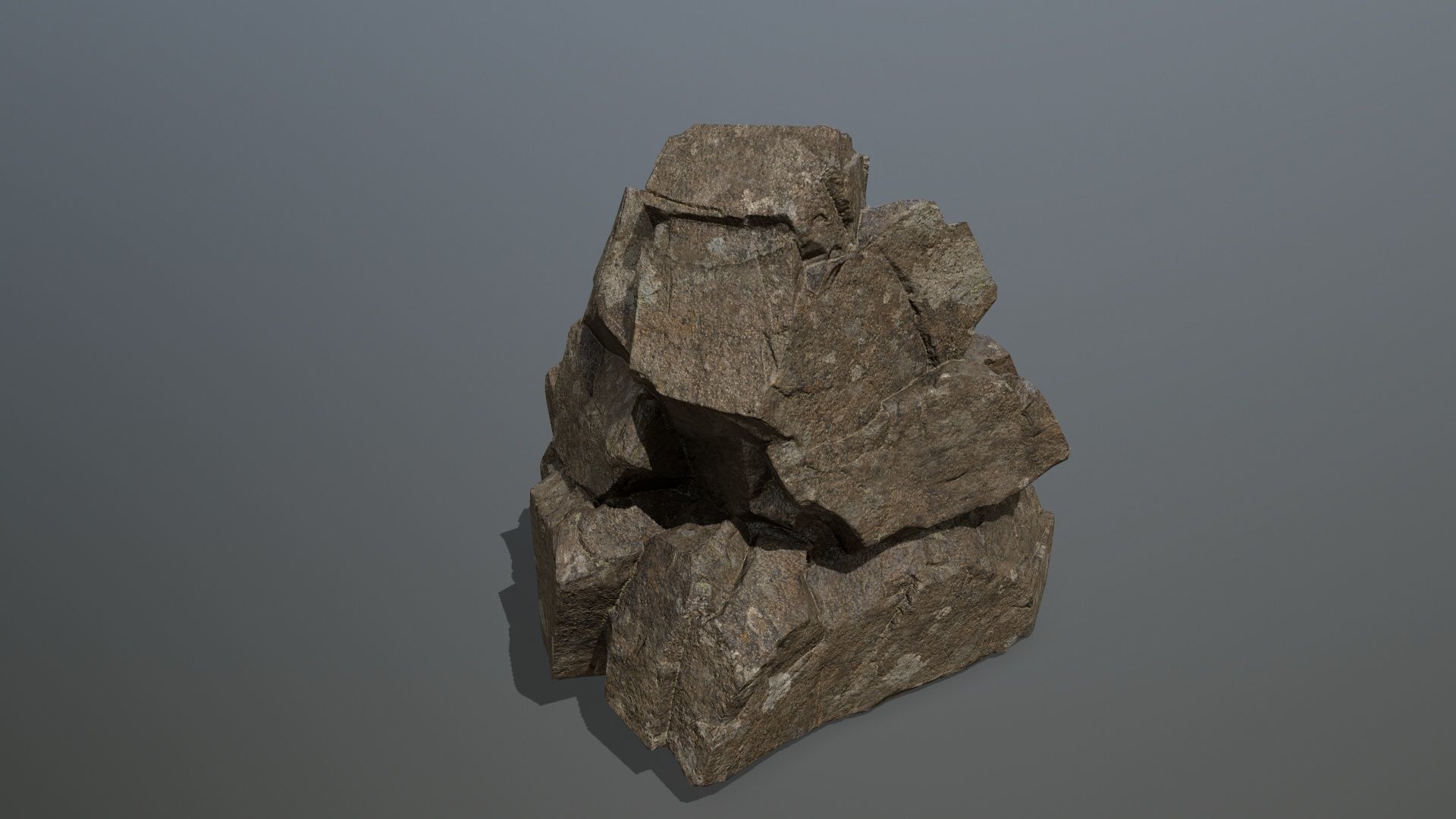 desert rocks Low-poly 3D model_5