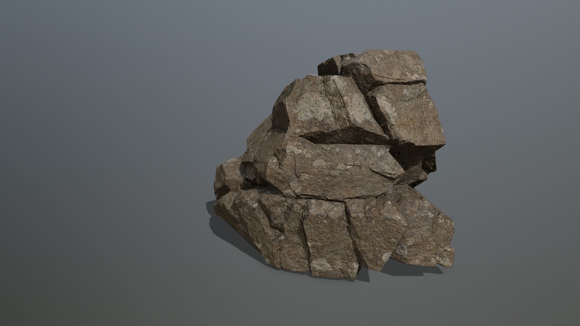 desert rocks Low-poly 3D model_6