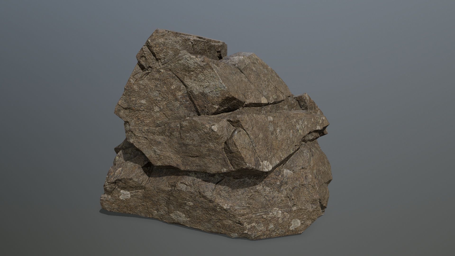 desert rocks Low-poly 3D model_4