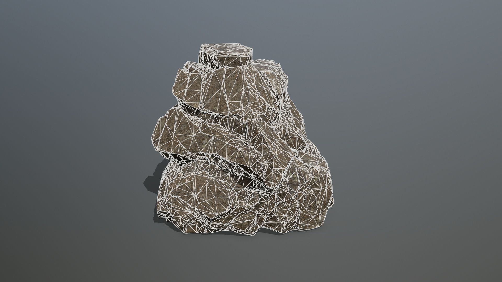 desert rocks Low-poly 3D model_10