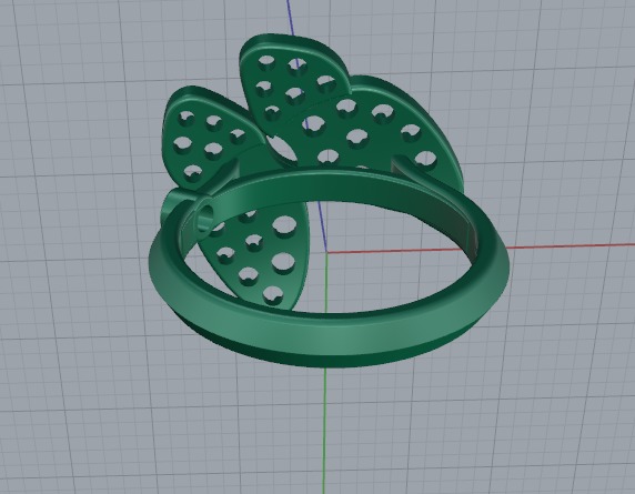 Ring Butterfly Model 6201 3D print model_4