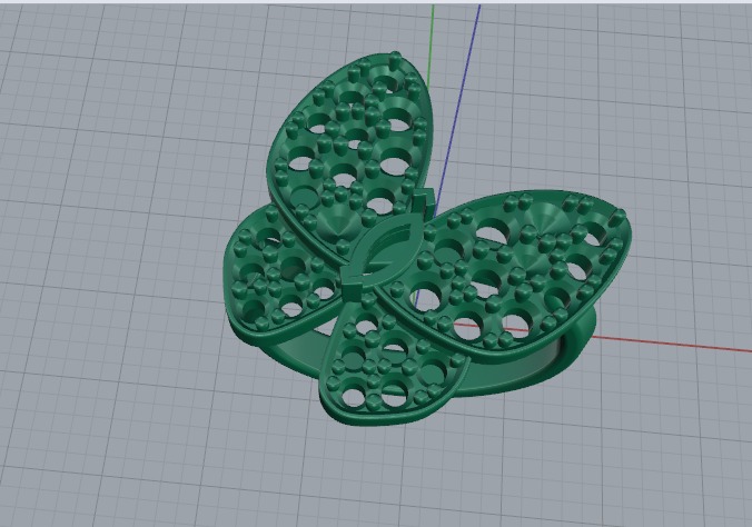 Ring Butterfly Model 6201 3D print model_2