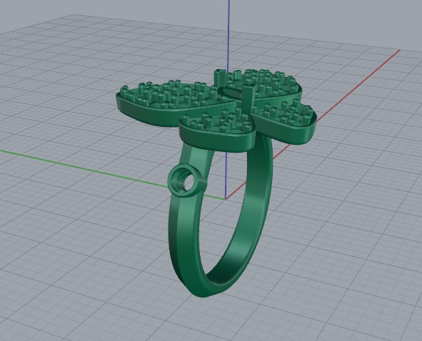 Ring Butterfly Model 6201 3D print model_3