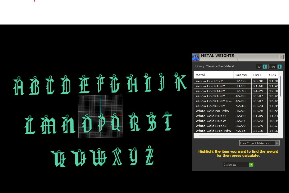 Alphabet A to Z Pendants 3d Printable Model 3D print model_2